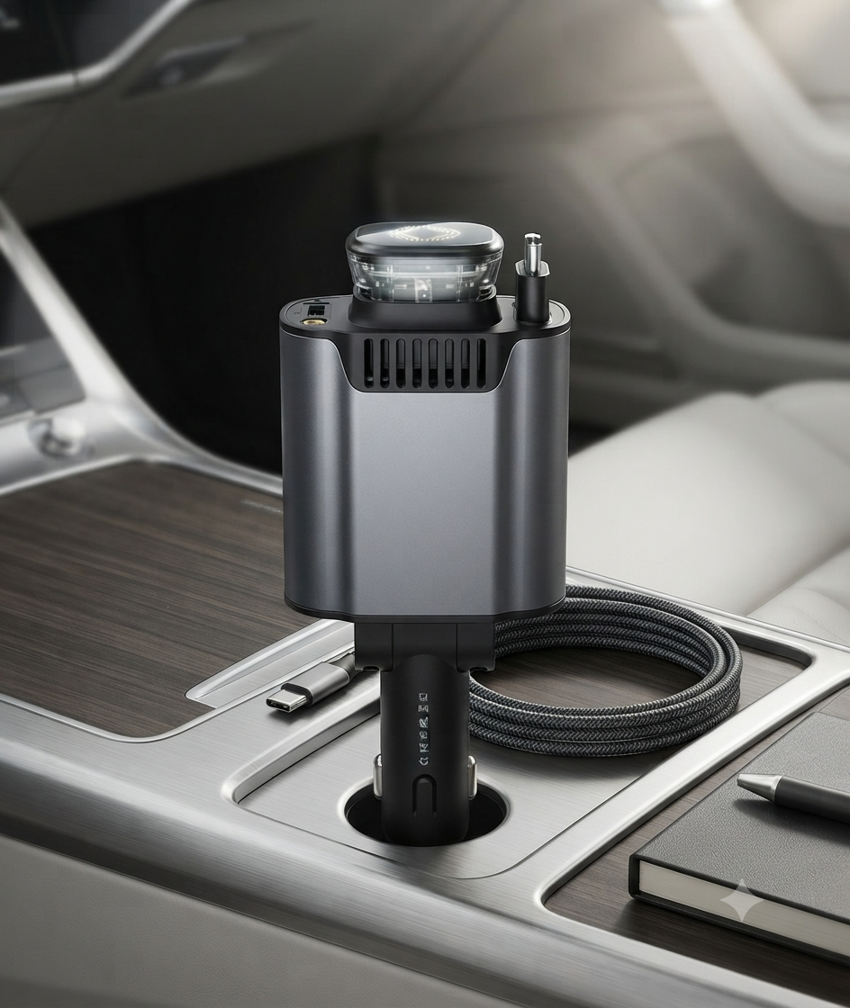 Cargador de Auto Multifuncional Starlight 6 en 1 – Potencia de 120W