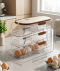 Organizador Acrílico para Refrigeradora de 3 Niveles con Capacidad para 42 Huevos